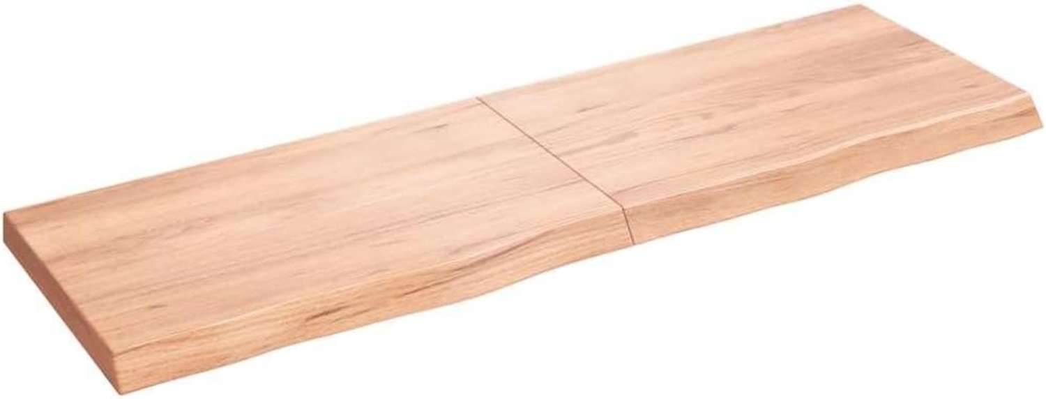 vidaXL Wandregal Hellbraun 160x50x(2-6) cm Massivholz Eiche Behandelt 363713 Bild 1