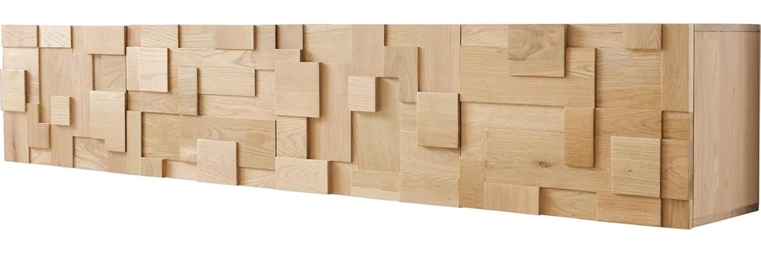 Lowboard Puzzle 220 cm Eiche Natur 4 Türen schwebend Bild 1