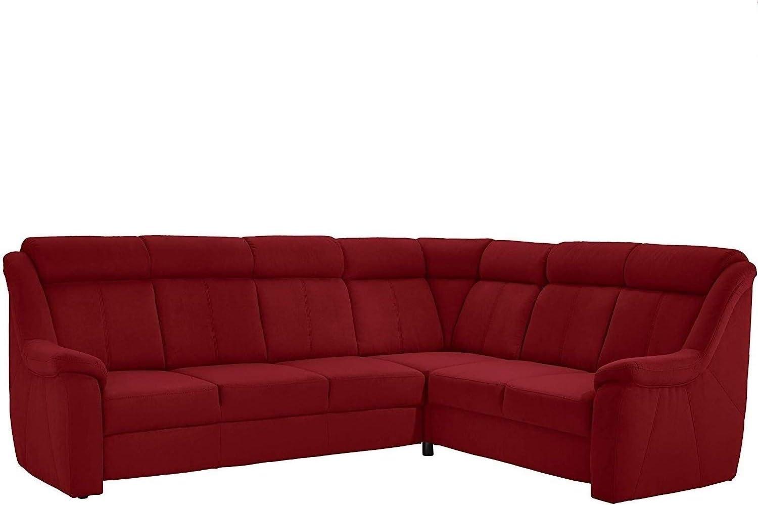 Cavadore Ecksofa Beata / Polstercouch in L-Form / inkl. Relaxfunktion / 261 x 98 x 211 / Mikrofaser Rot Bild 1