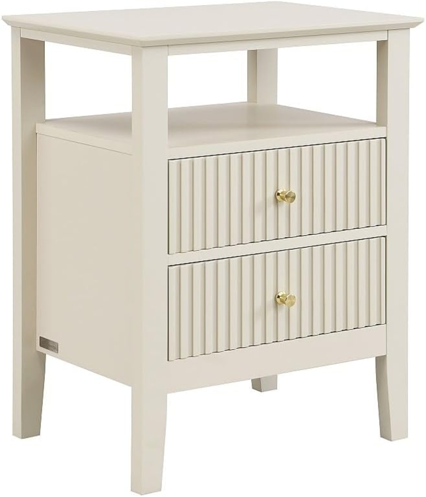 Vente-unique - Nachttisch 2 Schubladen & 1 Ablage – MDF – Beige – NIRIVA Bild 1