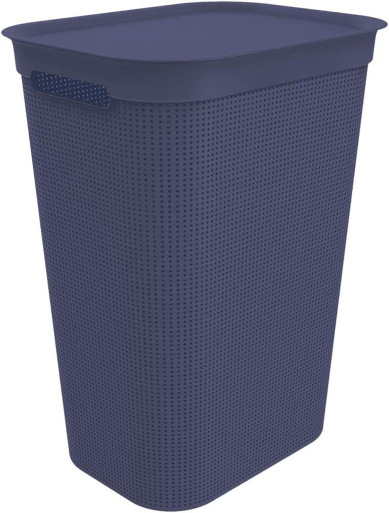 Rotho Wäschesammler Brisen, 50 l iris blau Bild 1