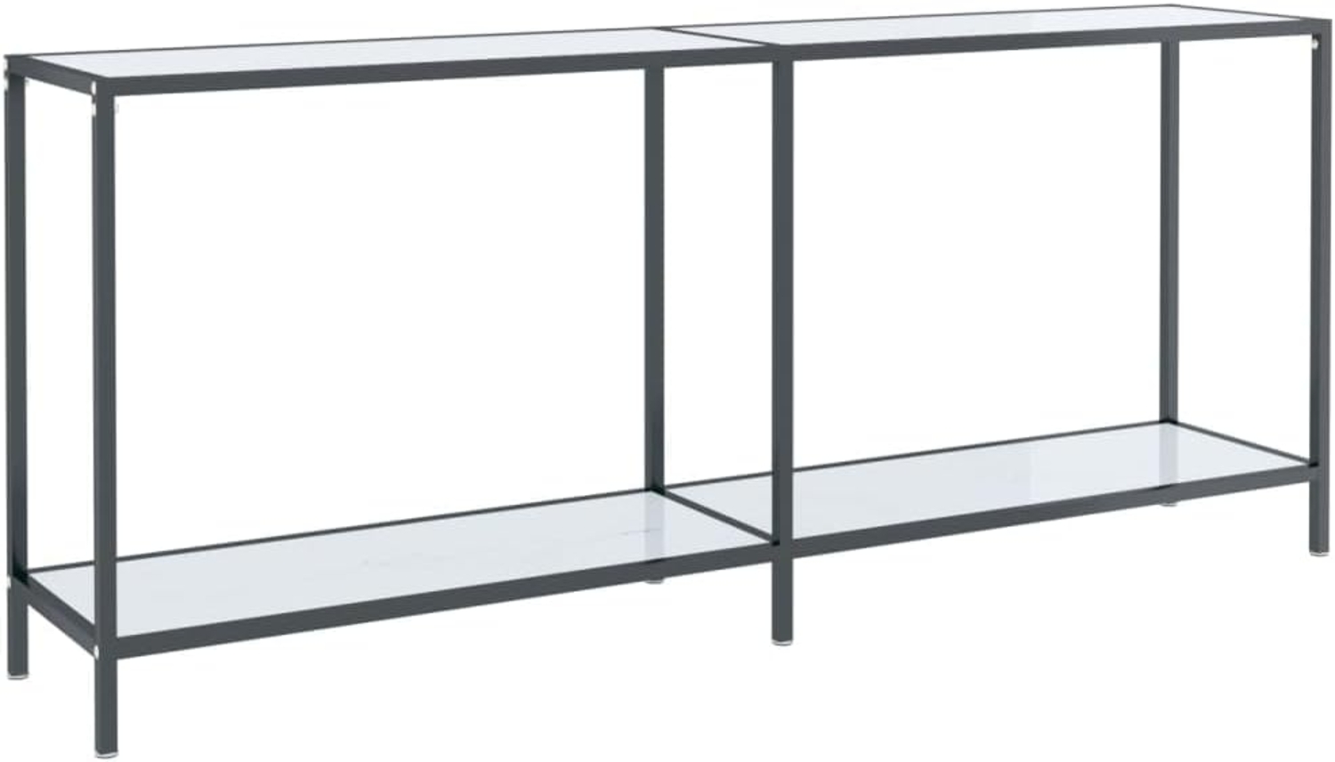 vidaXL Konsolentisch Weiß 180x35x75,5 cm Hartglas 331704 Bild 1