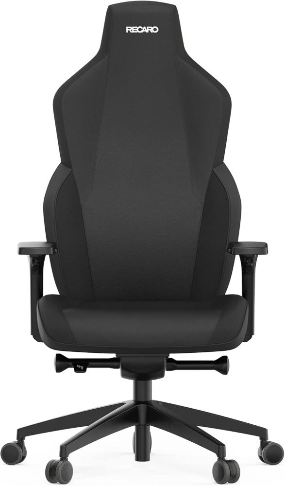 RECARO Rae Essential Black | Hochwertiger Gaming Stuhl, individuell einstellbar und ergonomisch, auch als Bürostuhl, Gaming Chair aus Stoff mit Rollen, Schwarz Bild 1