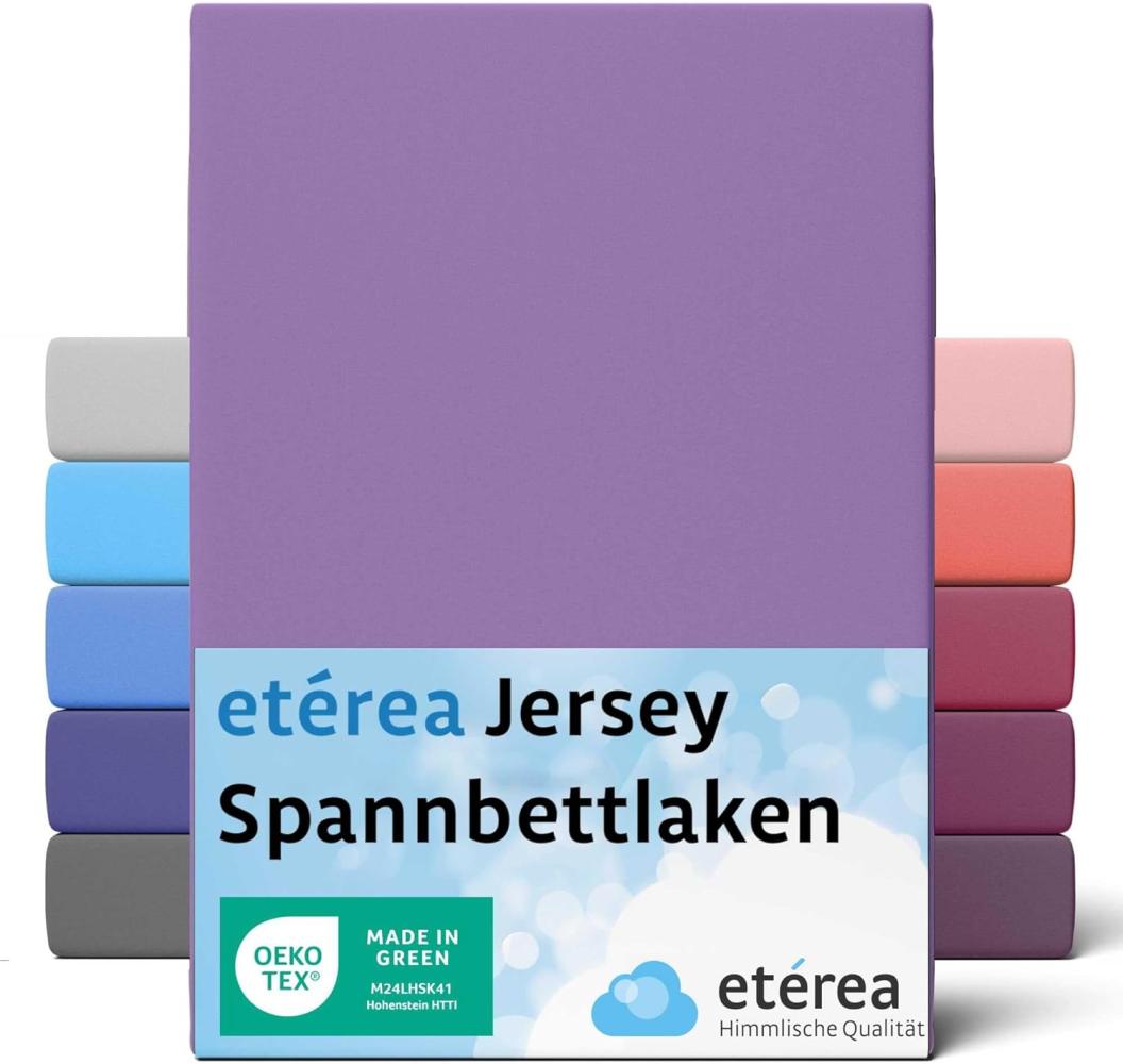 etérea Comfort Jersey Spannbettlaken Violett 140x200 cm - 160x200 cm Bild 1