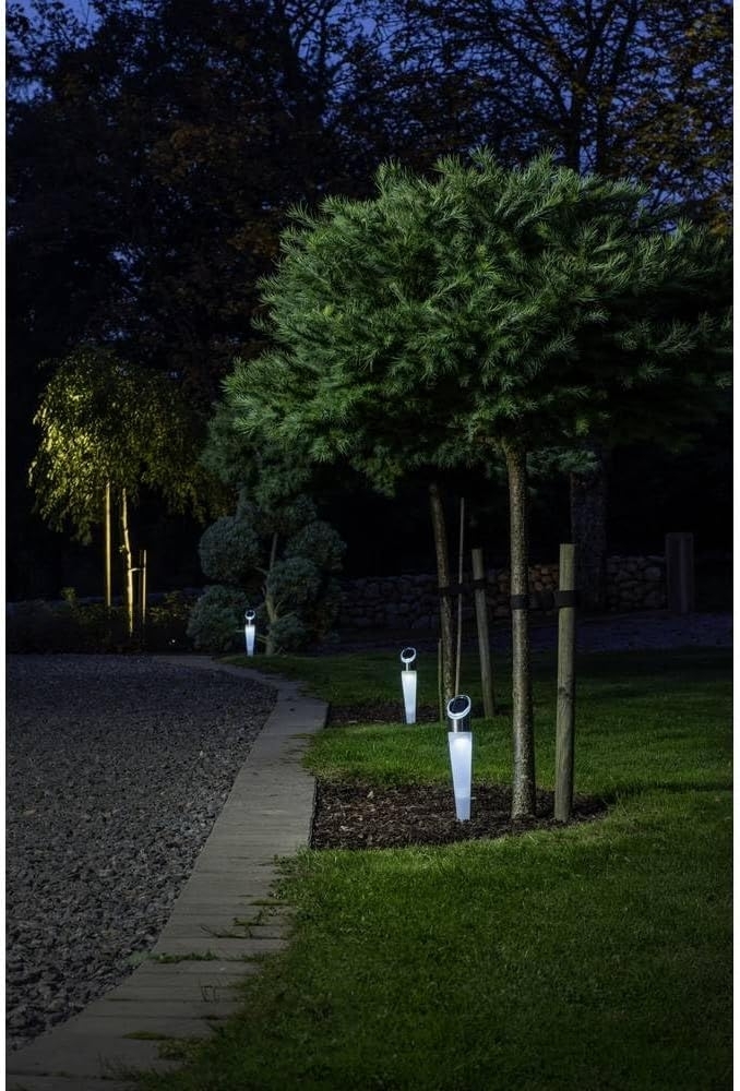 KONSTSMIDE No. 7810-000 Erdspieß Solarleuchte Assisi Set 2-teilig RGB Weiß IP44 Bild 1
