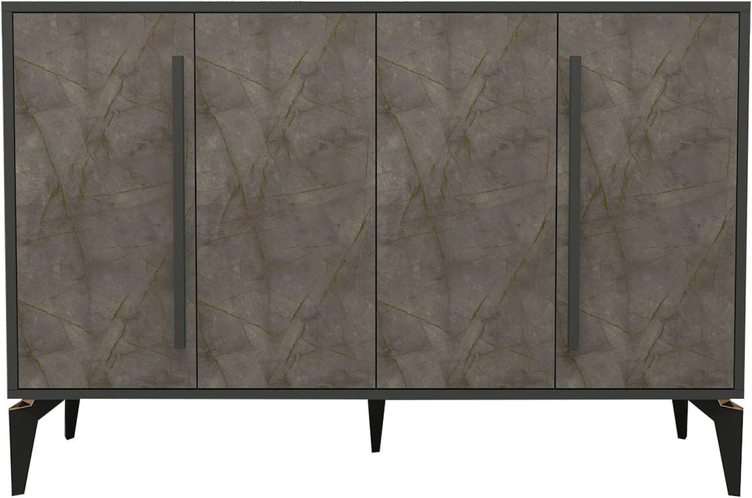 Sideboard Majör Anthrazit Beige 4 Türig 9888 Bild 1