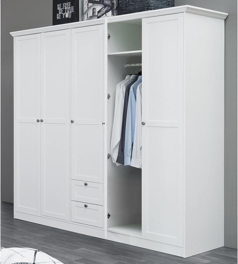 Kleiderschrank >Landsted< in Weiß - 190x200x67cm (BxHxT) Bild 1