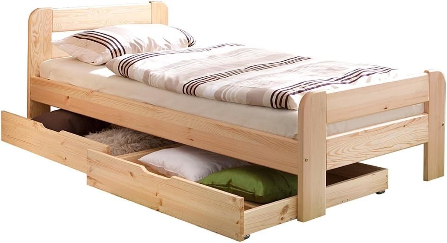 Ticaa Einzelbett Bert 90x200 Kiefer - natur Bild 1