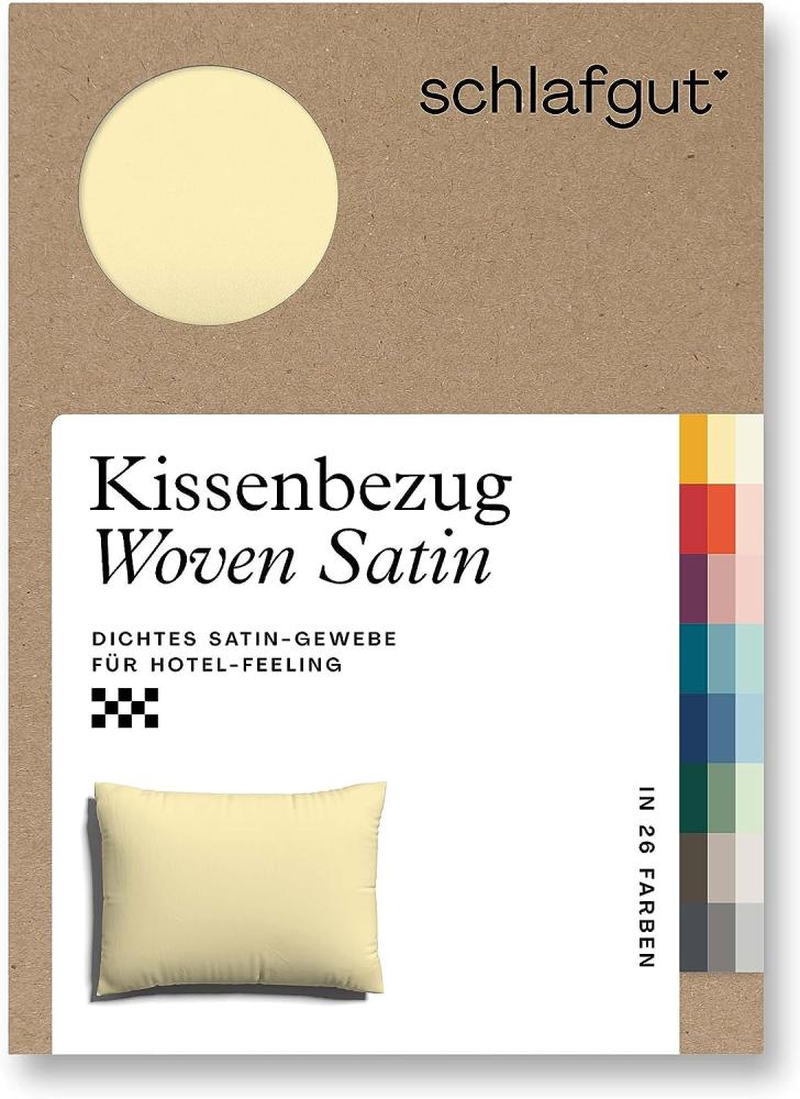 Schlafgut Woven Satin Bettwäsche | Kissenbezug einzeln 60x80 cm | yellow-mid Bild 1