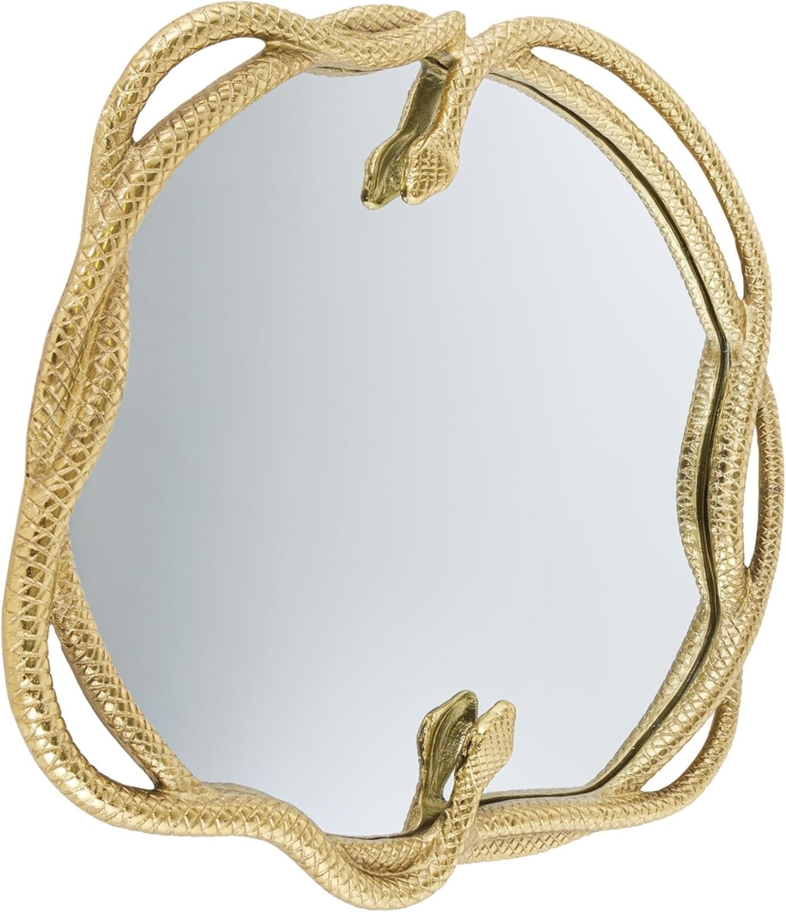 riess-ambiente Wandspiegel SNAKE L 50cm gold Metall - runder Spiegel mit Schlangen-Skulptur (Einzelartikel, 1-St), dekoratives & pflegeleichtes Wohnaccessoire · Statement Piece Bild 1