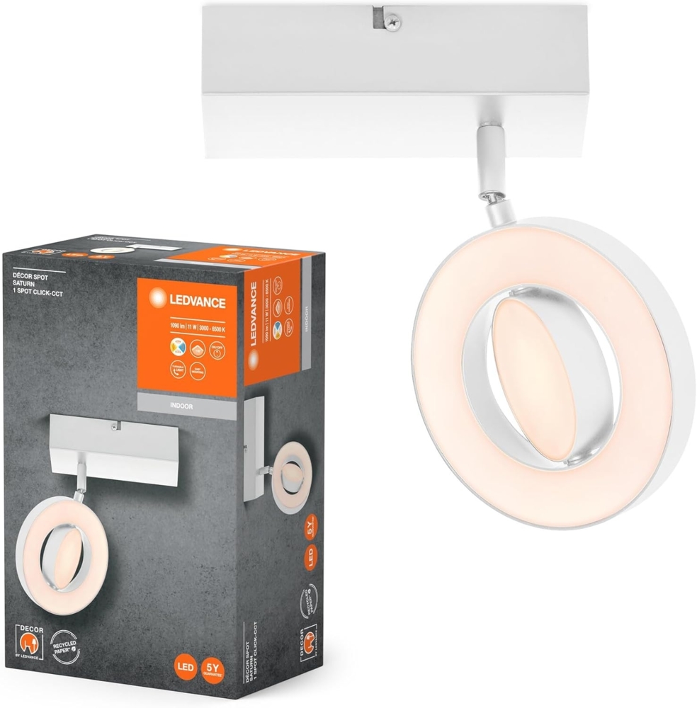 LEDVANCE Decor Spot Saturn CLICK-CCT Weiß 1 Spot Bild 1