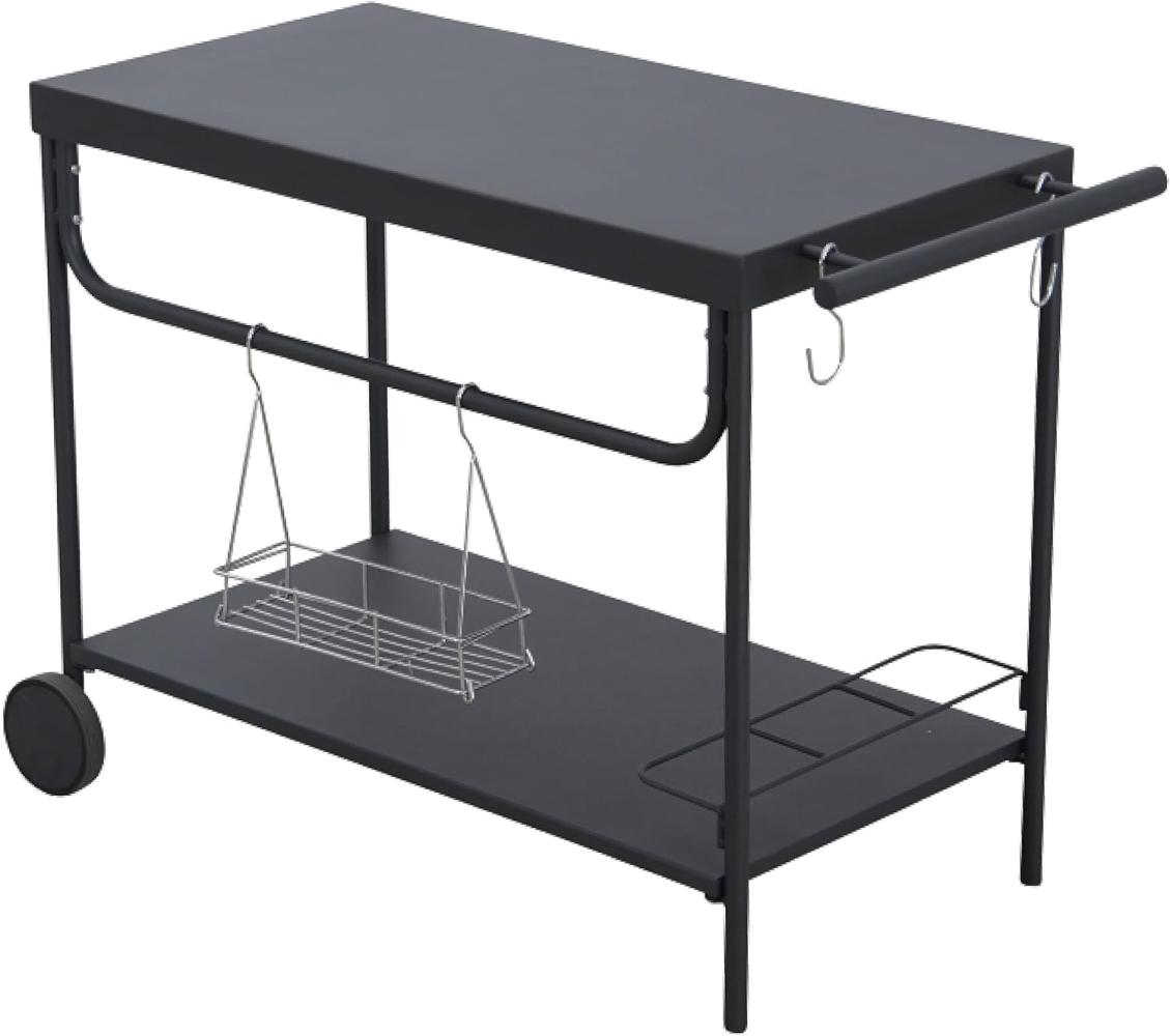 Leco Grill-Serviertisch mit Rollen, anthrazit, 100 x 47 x 73 cm (L x B x H) Bild 1