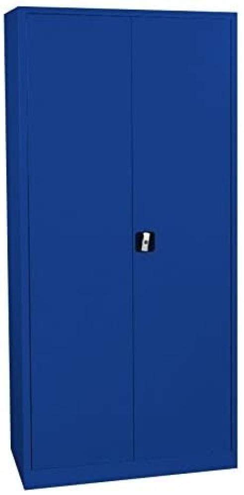 Stahl-Aktenschrank Metallschrank abschließbar Büroschrank Stahlschrank Enzianblau 1950 x 925 x 422 mm 530343 Bild 1