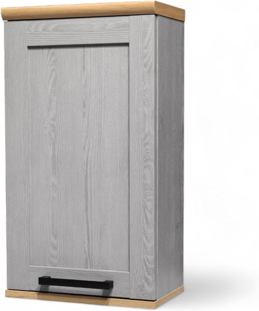 BERGEN Badezimmer Hängeschrank in Grau, Artisan Eiche Optik - Badezimmerschrank Bad Schrank mit viel Stauraum - 38 x 70 x 24 cm (B/H/T) Bild 1