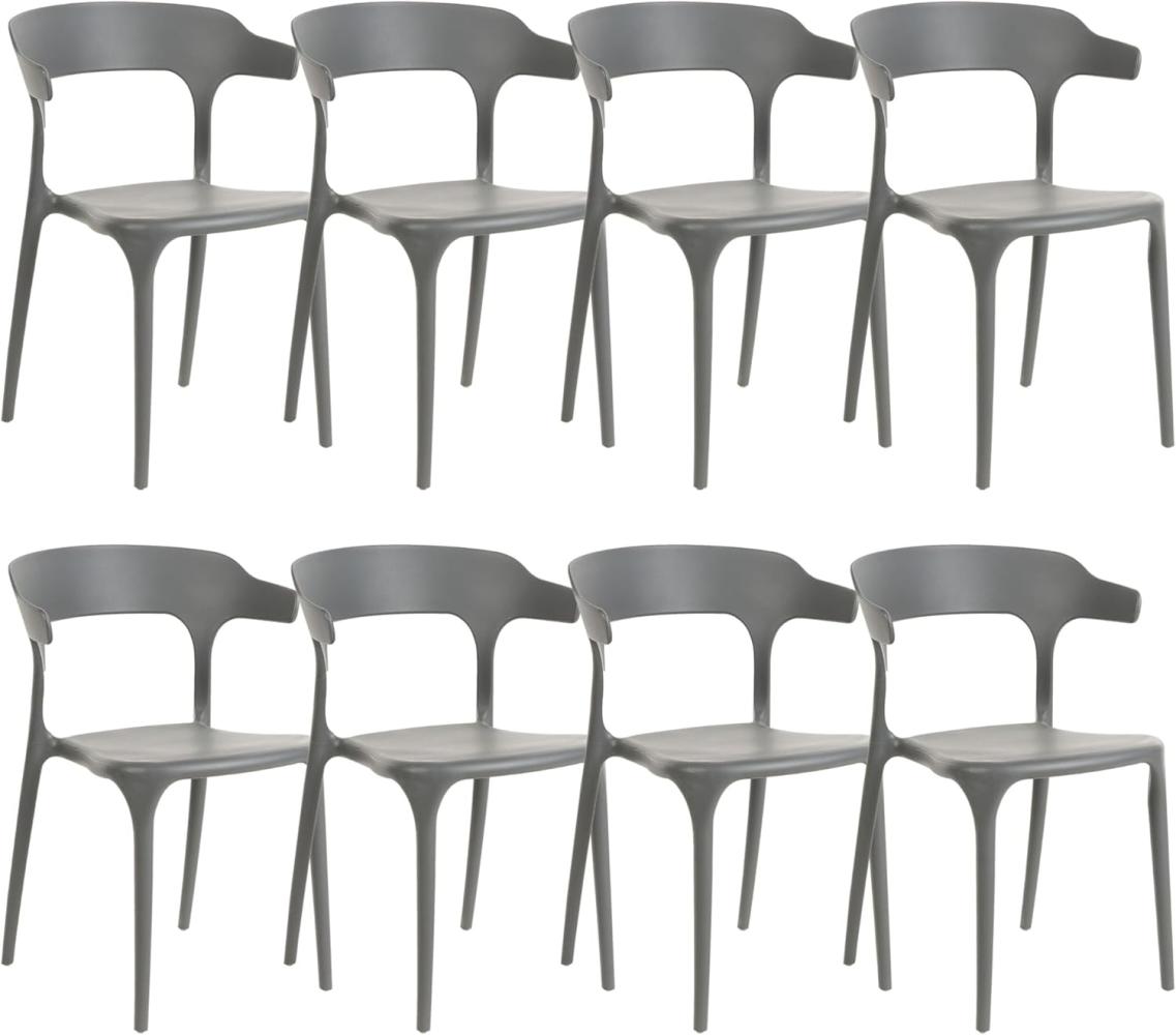 Esszimmerstuhl 8er Set GUBBIO Grau Bild 1