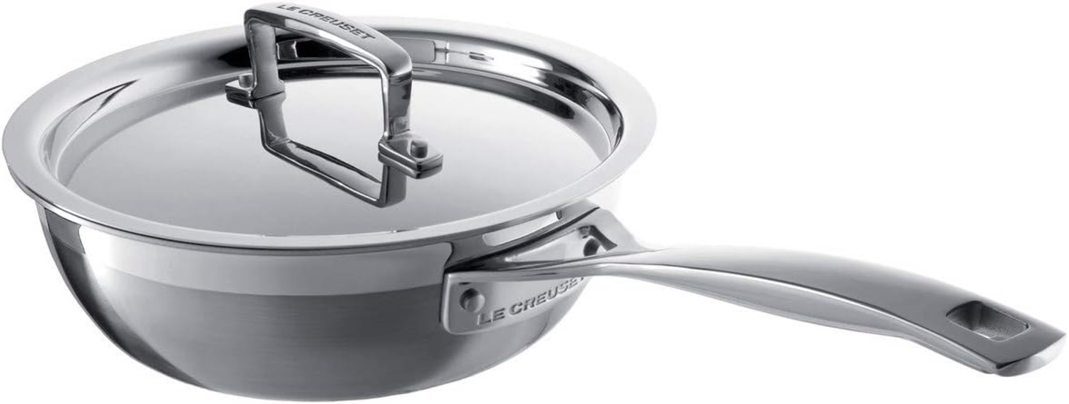 Le Creuset 3-Ply Sautépfanne Antihaft mit Deckel 24 cm - 20 bis 24 cm Bild 1