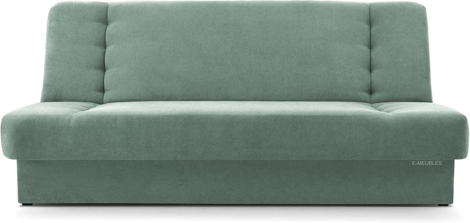 MOEBLO Schlafsofa Cyprus, Sofa Kippsofa Klappsofa Clic-Clack Couch für Wohnzimmer Federkern Sofagarnitur Polstersofa - 192x85x92 cm -, mit Bettkasten und Schlaffunktion Bild 1