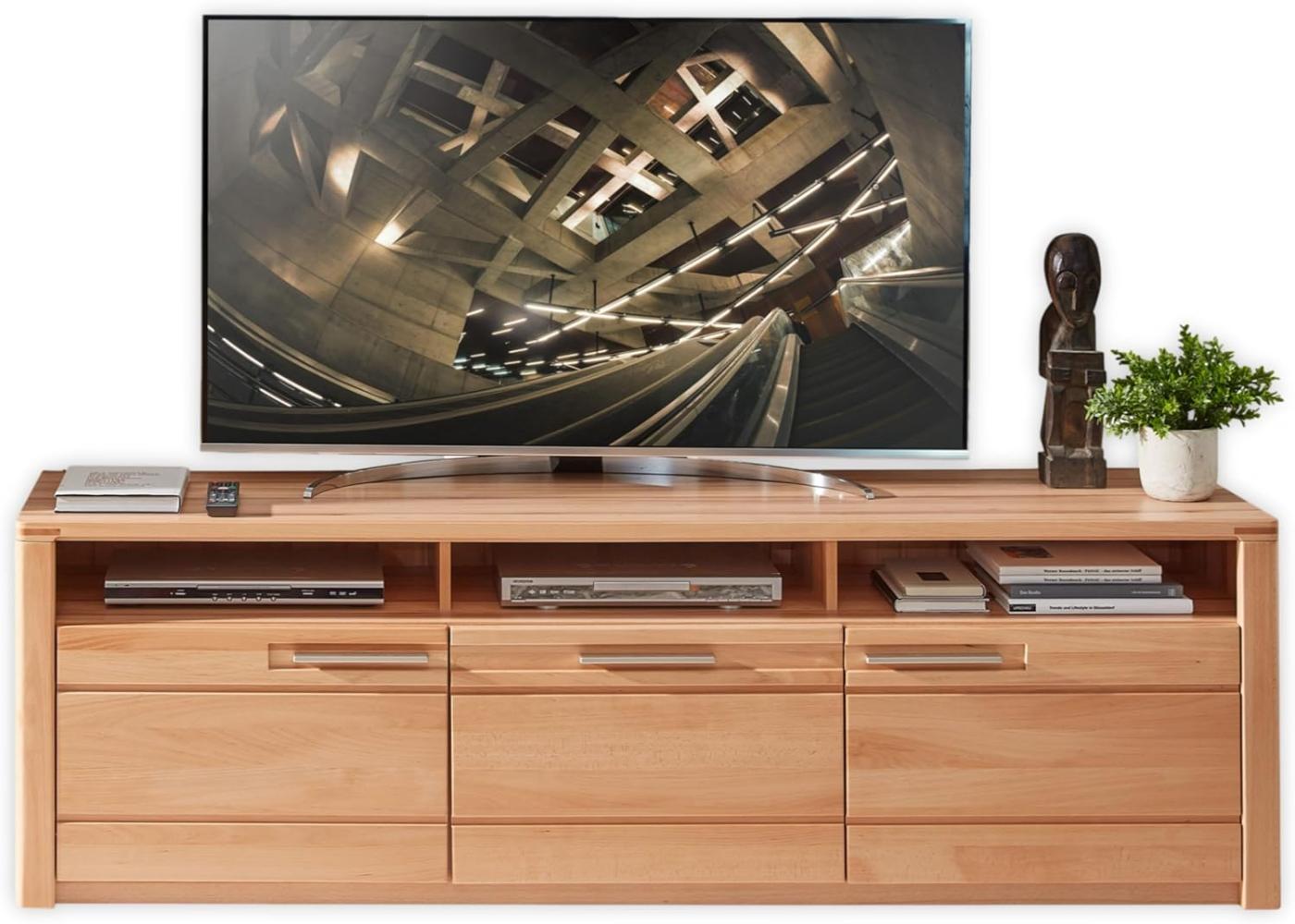 TV Lowboard NATURE ONE 190 cm Front Kernbuche Massivholz Bild 1