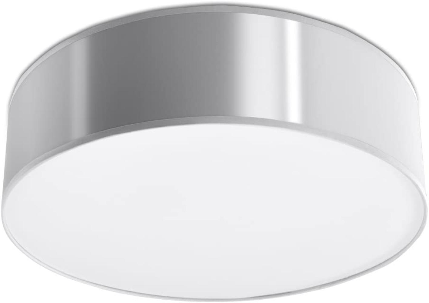 Sollux ARENA moderne Deckenlampe rund silber 2-flg. E27 Bild 1