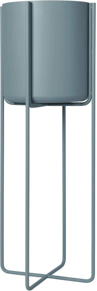 Blomus Pflanzgefäß mit Gestell KENA, Blumentopf, Pflanztopf, Stahl pulverbeschichtet, steel gray, 66021 Bild 1