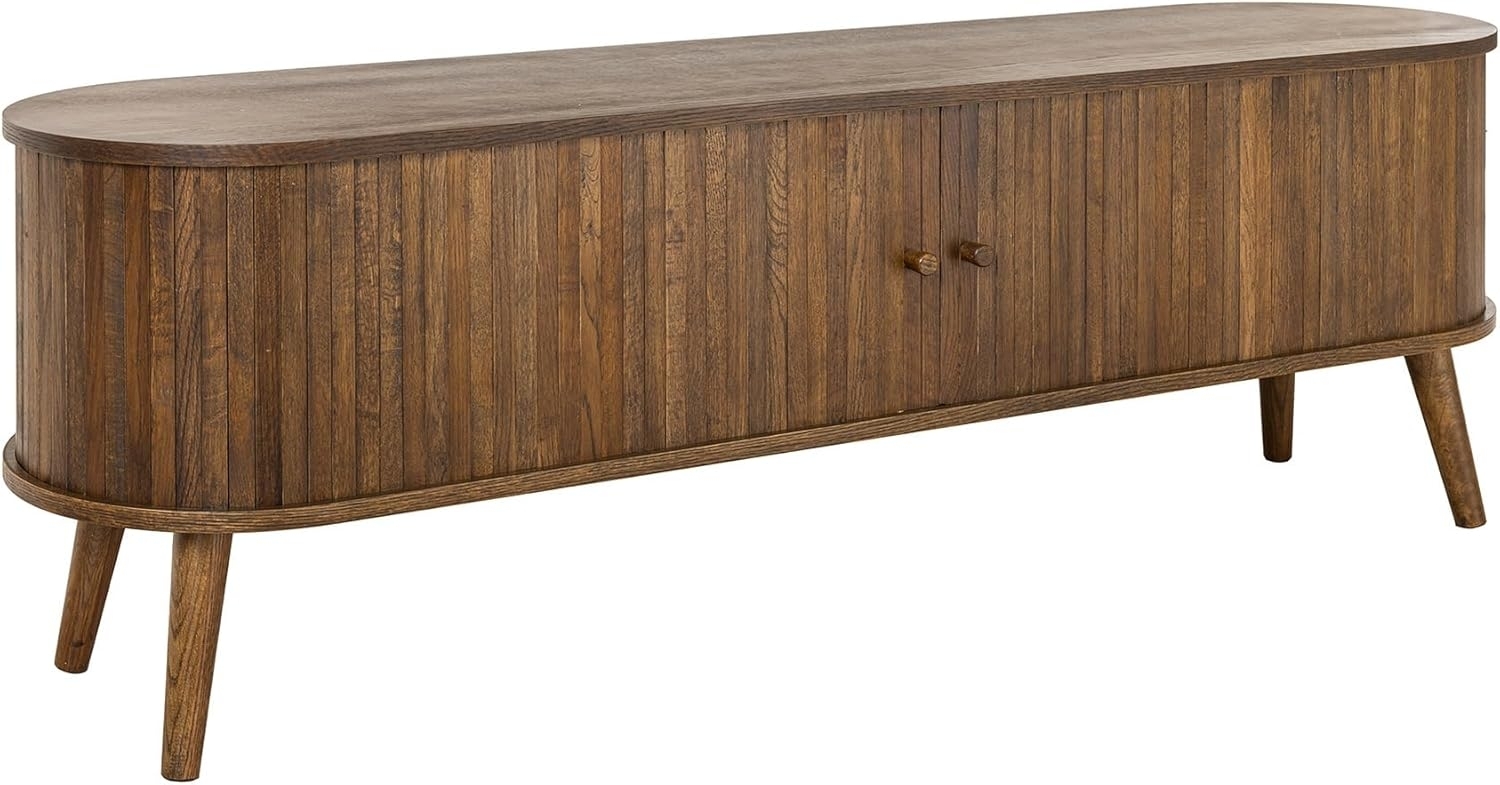 riess-ambiente Lowboard VALHALLA WOOD 160cm smoked braun · TV-Schrank mit 2 Schiebetüren (Einzelartikel, 1 St), Eiche · Wohnzimmer · 4 Fächer · Retro Design Bild 1