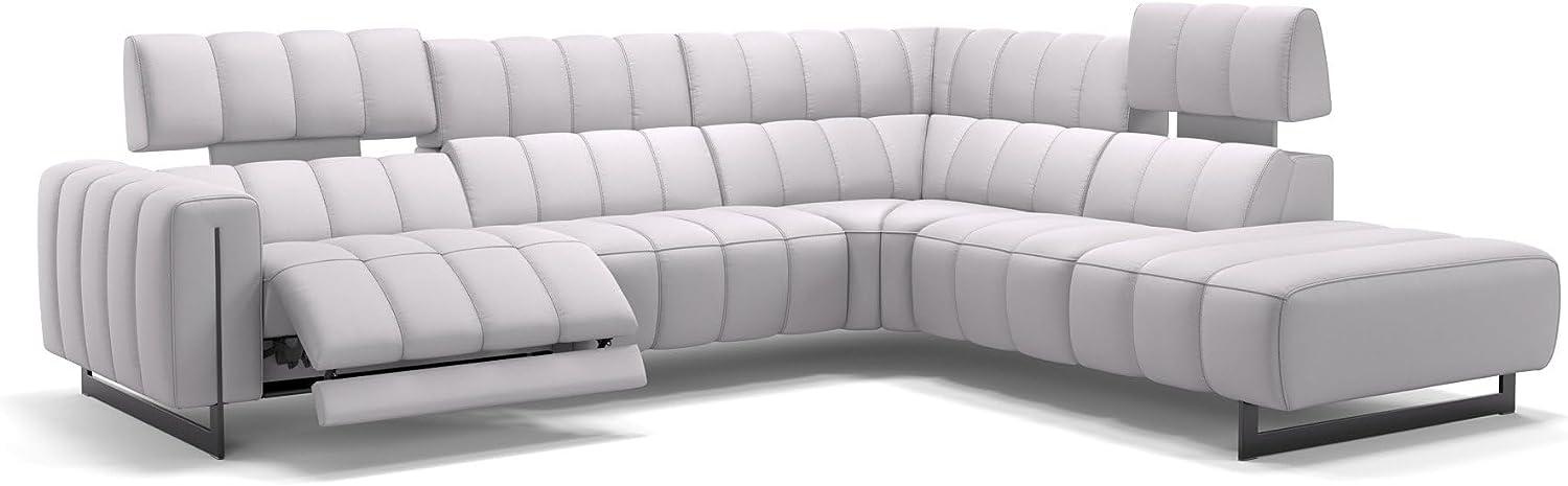 Sofanella Wohnlandschaft Veneto Ledersofa Eckcouch Leder in Weiß S: 266 x 241 Breite x 101 Tiefe Bild 1
