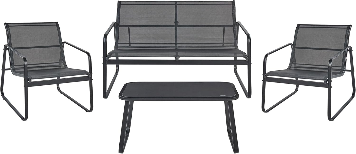 Lounge Set BARREA Metall Schwarz Bild 1