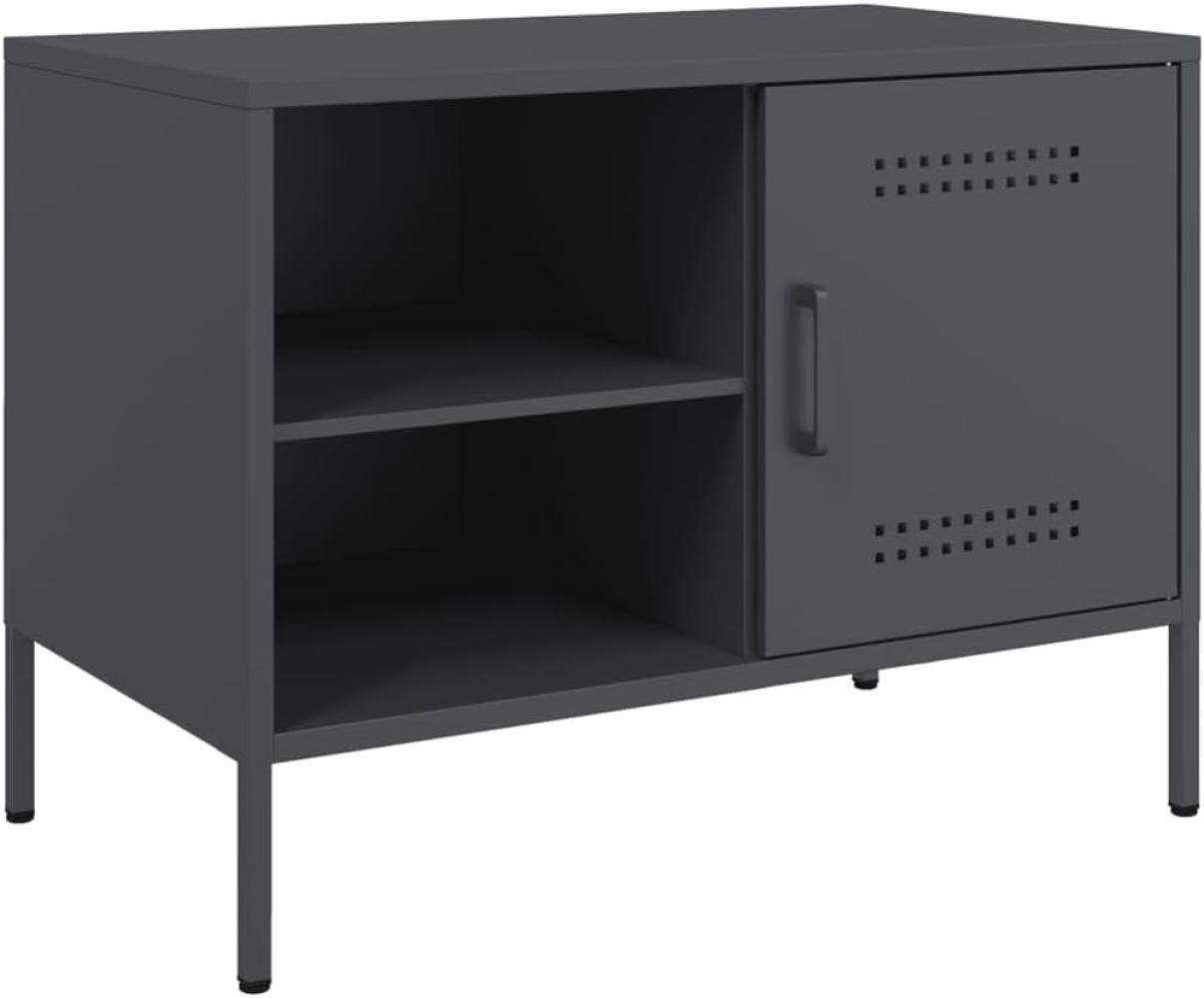 TV-Schrank Anthrazit 68x39x50,5 cm Stahl 842998 Bild 1