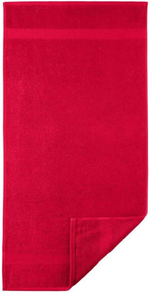 Diamant Waschhandschuh 15x21cm rot 450g/m² 100% Baumwolle Bild 1