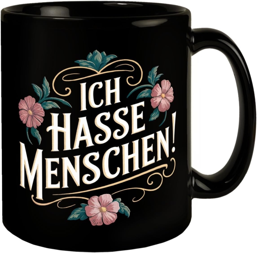 speecheese Tasse Ich hasse Menschen Blumensprache Tasse Bild 1