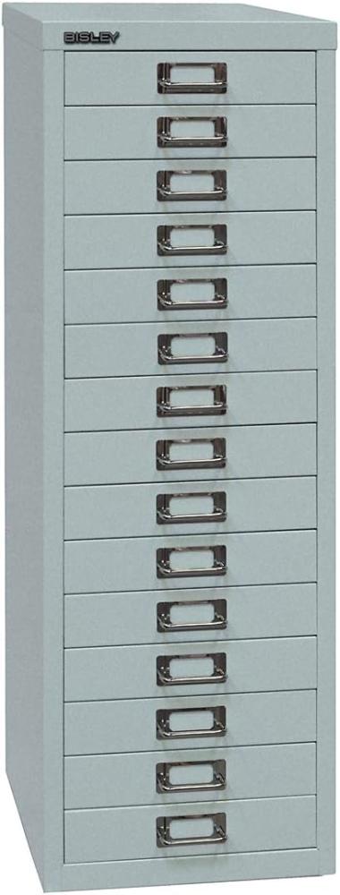 Bisley MultiDrawer™, 39er Serie, DIN A4, 15 Schubladen, Farbe silber Bild 1