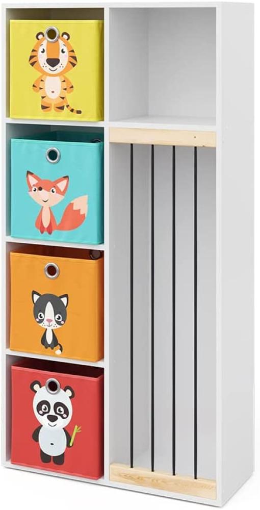 Vicco Kinderregal Kuscheltierbox Aufbewahrung Marvin Bücherregal Weiß Faltbox Bild 1