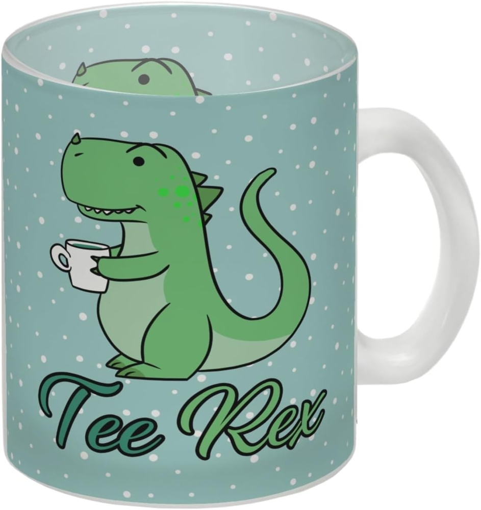 speecheese Tasse Tee Rex Glas Tasse mit Dinosaurier mit Tasse Motiv Bild 1