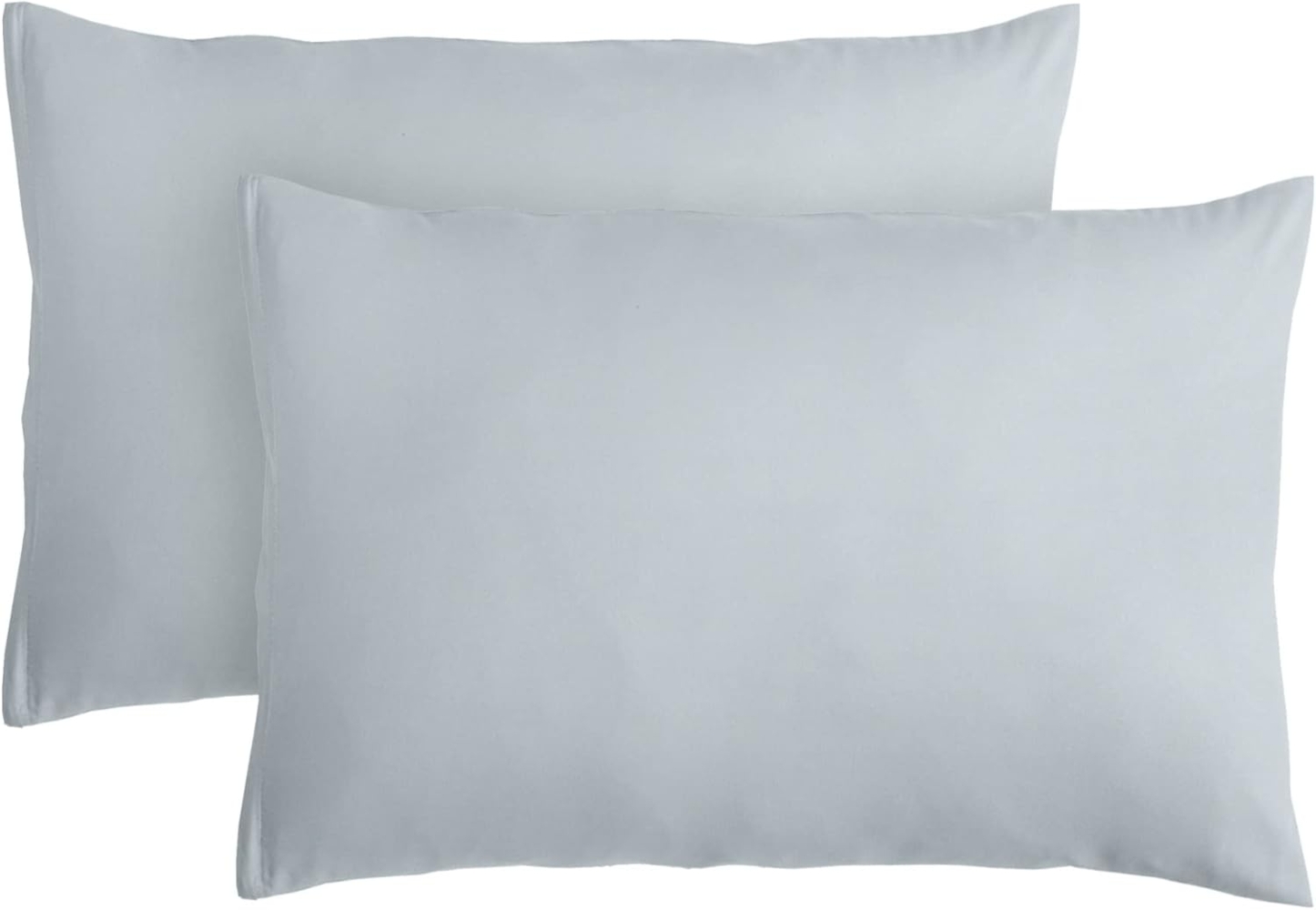 Komfortec Kissenbezug 40x60 2er Set - 100% Mikrofaser, Weich & Atmungsaktiv, mit Reißverschluss - Kopfkissenbezug - Waschbar & Pflegeleicht - Grau Bild 1