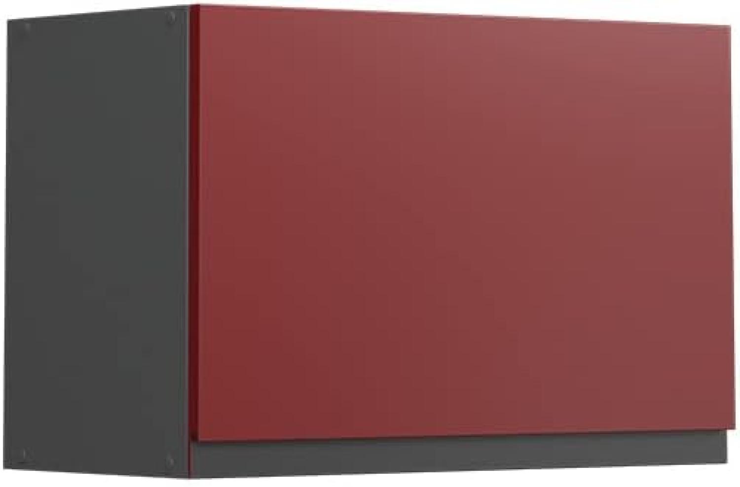 Vicco Hängeschrank flach Küchenschrank Küchenmöbel R-Line J-Shape 60 cm modern (Anthrazit-Rot) Bild 1