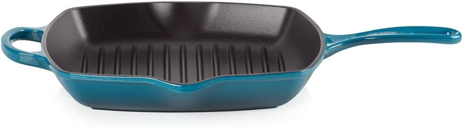 Le Creuset Signature Gusseisen-Grillpfanne Quadratisch 26 cm Deep Teal Bild 1