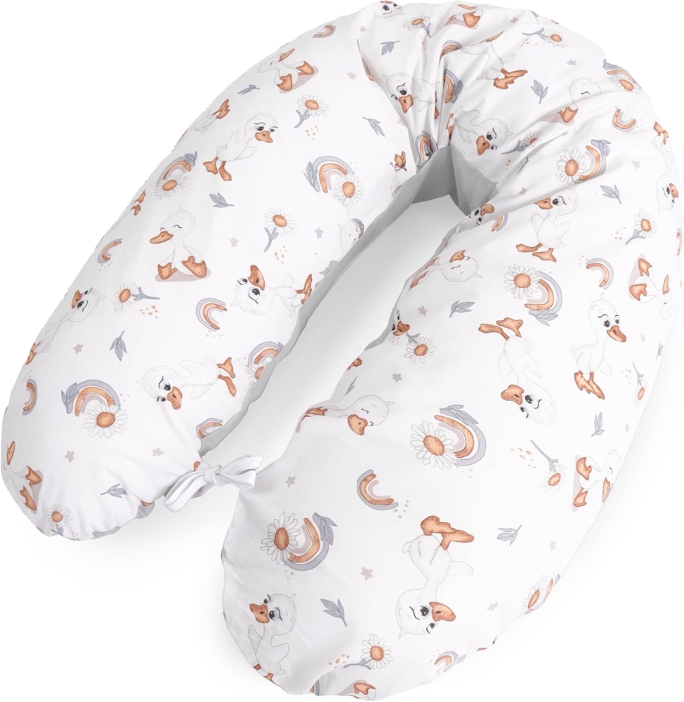 Amilian Stillkissen XXL 170 cm - Schwangerschaftskissen & Seitenschläferkissen mit Bezug, - Lagerungskissen - Nursing Pillow - Pregnancy Pillow, mit Füllung, Schlafkissen für Seitenlage - Körperkissen Bild 1