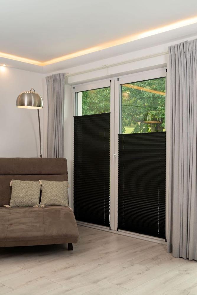 K-home Klemmfix-Plissee, Schwarz, 60x210 cm Bild 1