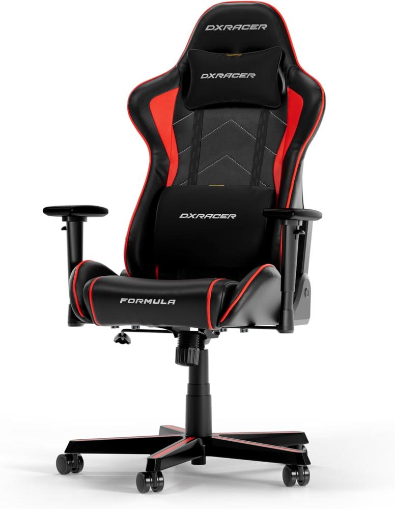 DXRacer Formula Series F08-NR Gaming Stuhl aus Kunstleder, Schwarz-Rot Bild 1