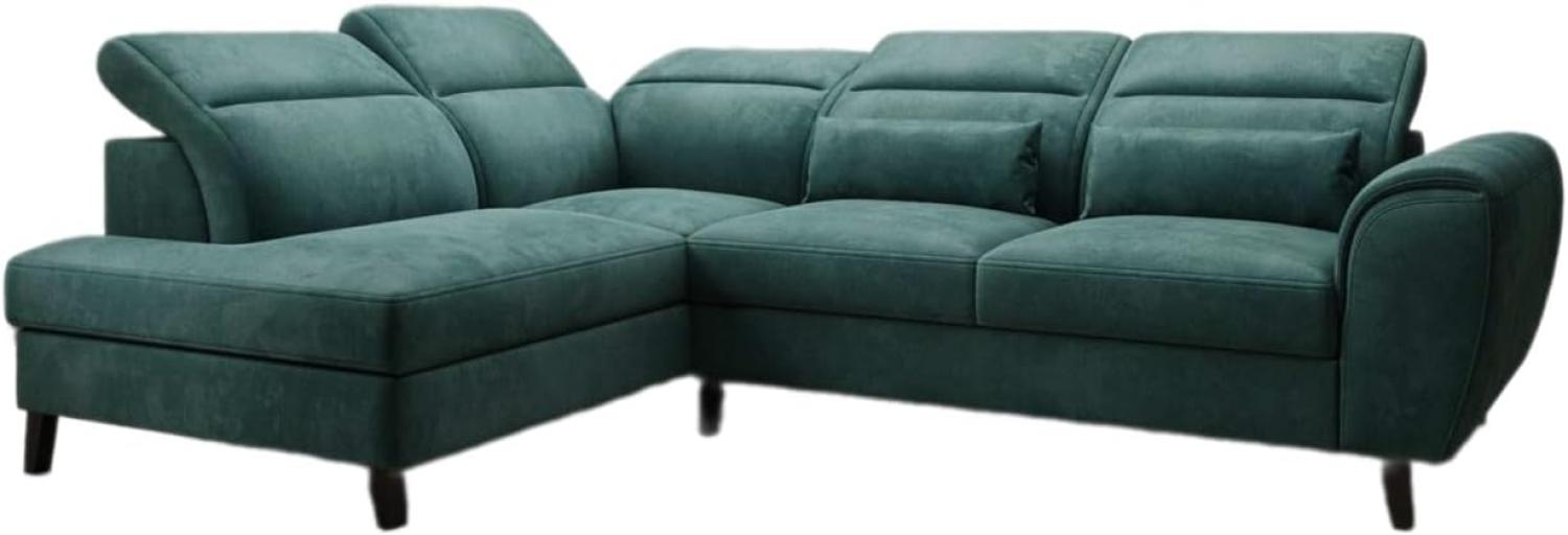 Designer Sofa Nobile mit verstellbarer Rückenlehne Samt Grün Links Bild 1