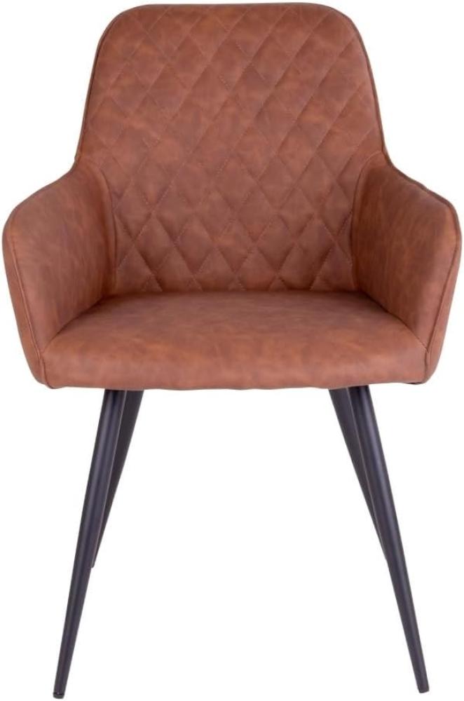Esszimmerstuhl >Harbo< (2er-Set) in Vintage Braun - 55x87x65 (BxHxT) Bild 1