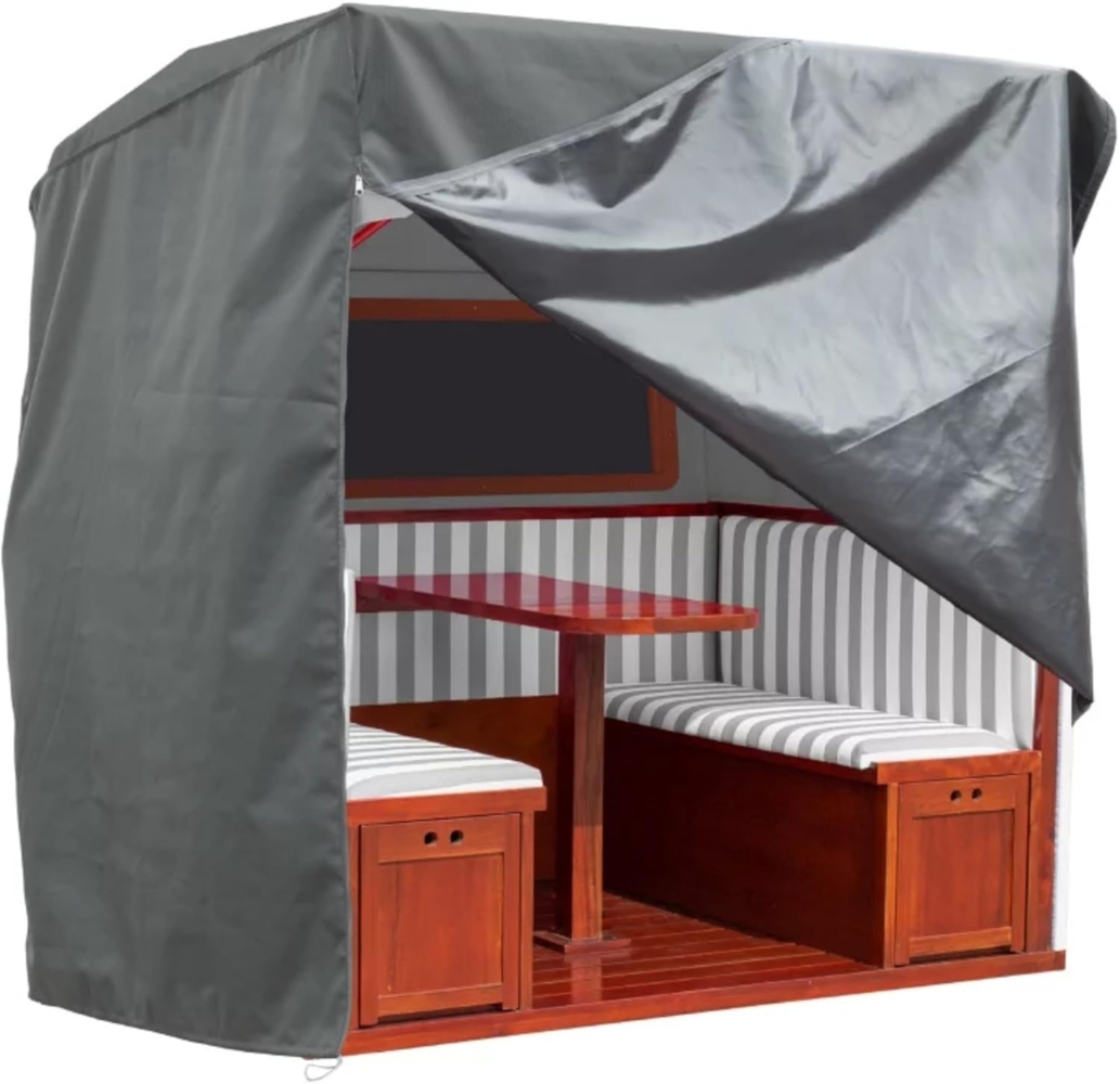Mr. Deko 'Aero Protect' Strandkorb Schutzhaube für Gosch Lounge, Polyester dunkelgrau, 200 x 158 x 207 cm Bild 1