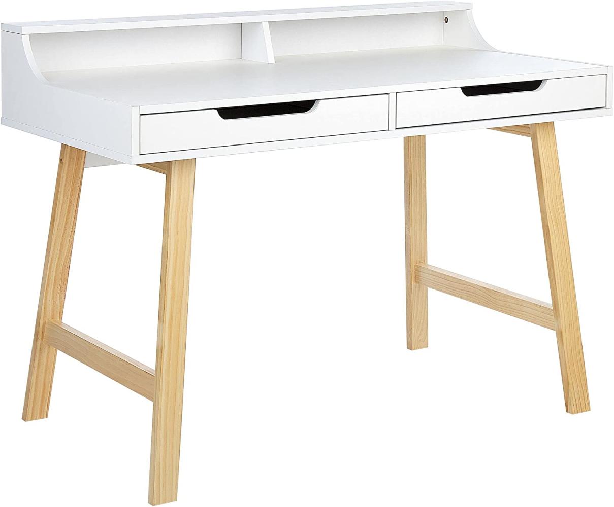 Schreibtisch 110x58 cm Weiß BARIE Bild 1