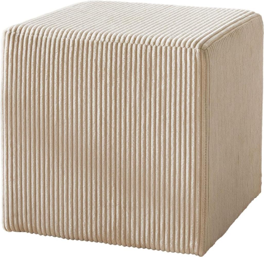 Sitzhocker Dado 45x45 cm Cord Beige Bild 1