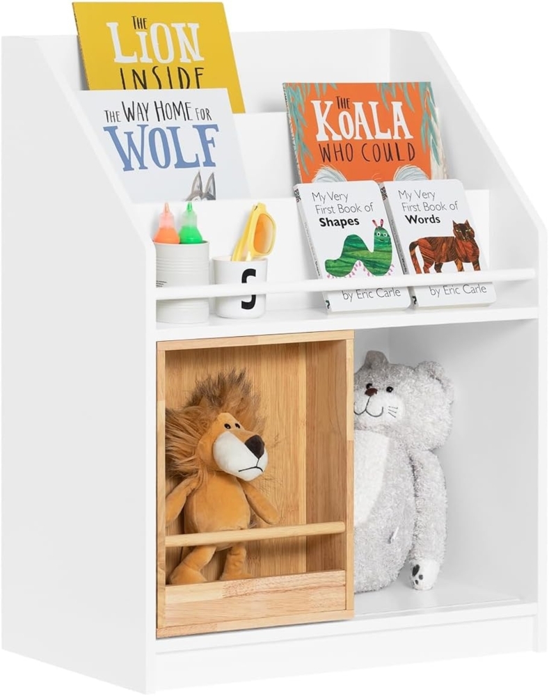 SoBuy Bücherregal KMB98, Kinderregal mit Schiebetür Kinderzimmer Regal Aufbewahrungsregal Bild 1