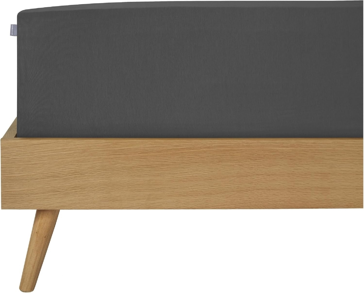 Schiesser Spannbettlaken Jessi - Edeljersey - 100 x 200 cm - Dunkelgrau Bild 1