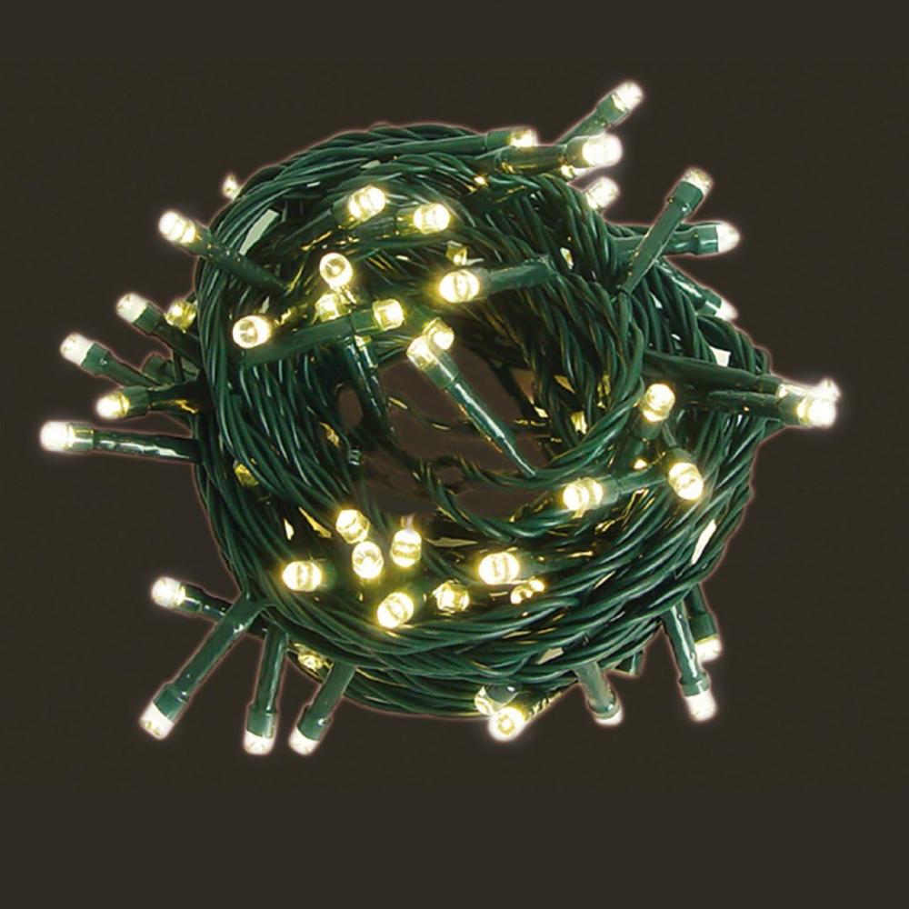 600er LED Lichterkette Außen Innen Partylicht Kabel grün Weihnachtslichterkette warmweiß Bild 1