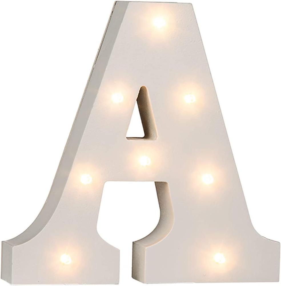 Beleuchteter Holz-Buchstabe A, mit 8 LED Bild 1