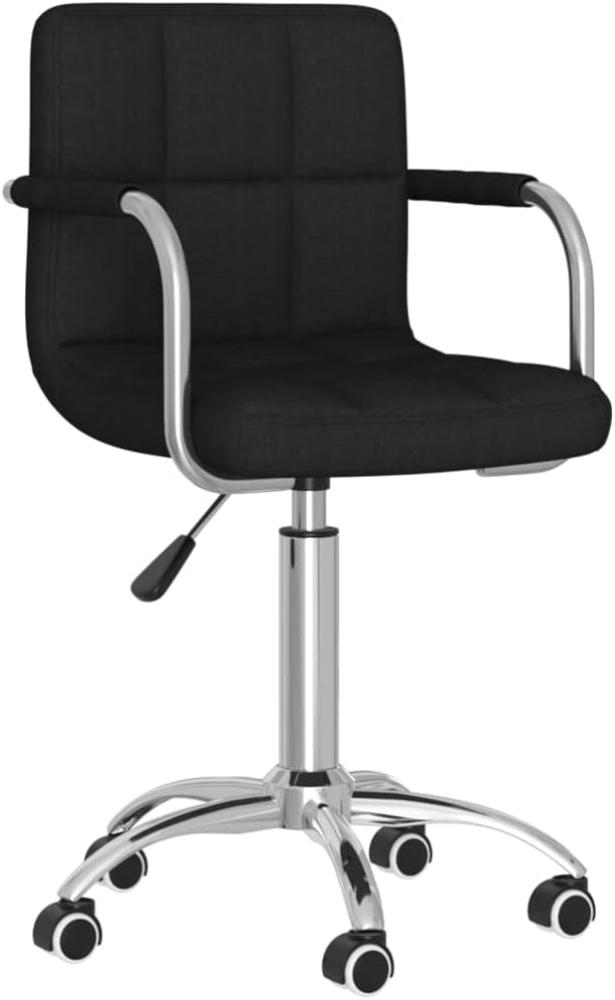 vidaXL Esszimmerstuhl Drehbar Schwarz Stoff, Drehbar [3087975] Bild 1