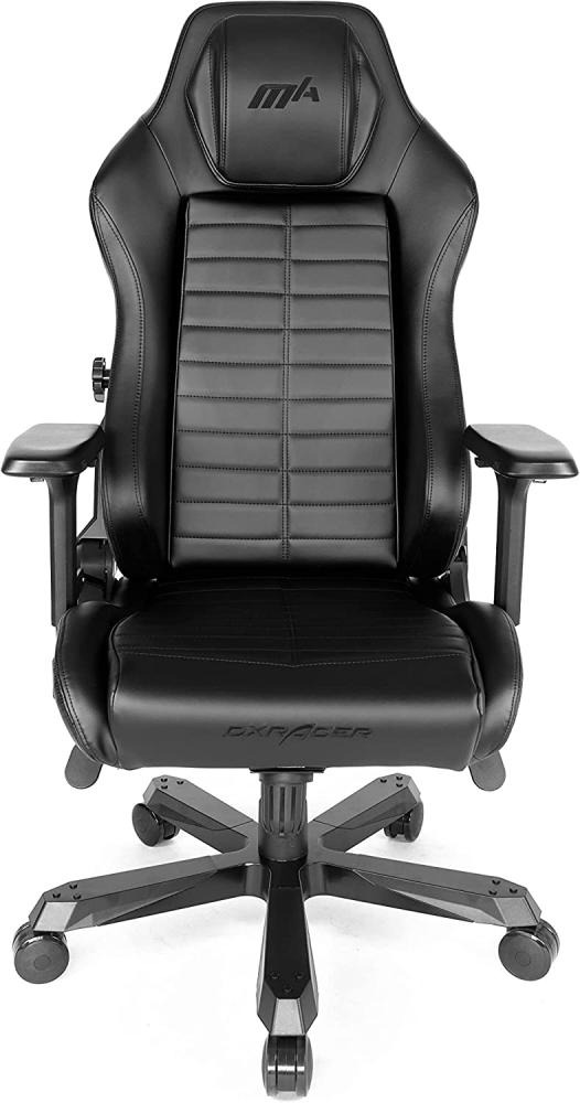 DXRacer Master Series DMC-I233S - Stuhl - Aluminium, Polyurethan-Ledernachbildung, hochdichter Formschaum, Stahlrahmen, PVC-Kunstleder, Kaltschaumstoff - Schwarz Bild 1